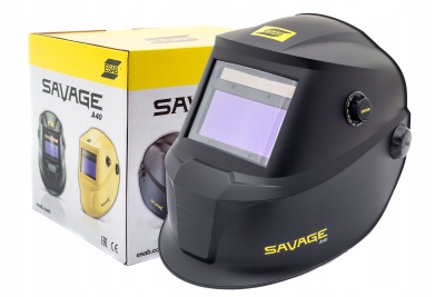 Маска сварщика SAVAGE A40 9-13 DIN черная ESAB сменные батареи 0700000490