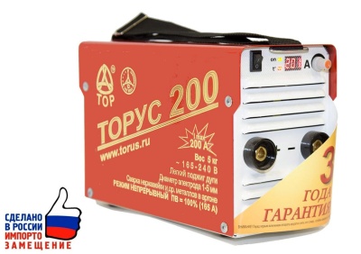 Сварочный инвертор ТОРУС-200 + Комплект сварочных проводов